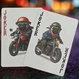 Biker Dogs Playing Cards
