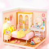 Super Creator Lovely Pink Bedroom DIY Miniature House
