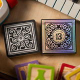 Black Alphabet Blocks Playing Cards