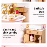 Super Creator Pop Bubble Bathroom DIY Miniature House Puzzle Kit