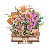 Wooden Blooming Book DIY Puzzle Kit