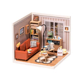 Super Creator Cozy Living Lounge DIY Miniature House Puzzle Kit