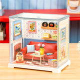 Super Creator Country Blue Lounge Mini DIY Miniature House