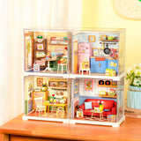 Super Creator Country Blue Lounge Mini DIY Miniature House