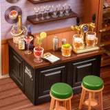 Super Creator Leisurely Cheers Bar DIY Miniature House