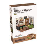 Super Creator Leisurely Cheers Bar DIY Miniature House