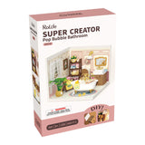 Pop Bubble Bathroom DIY Miniature House Puzzle Kit