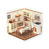 Warm Dining Room DIY Miniature House Puzzle Kit