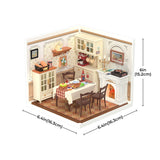 Warm Dining Room DIY Miniature House Puzzle Kit