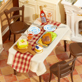 Warm Dining Room DIY Miniature House Puzzle Kit