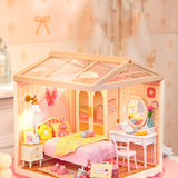 Super Creator Lovely Pink Bedroom DIY Miniature House