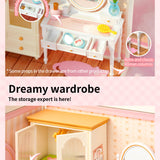 Super Creator Lovely Pink Bedroom DIY Miniature House