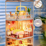 Super Creator Lovely Pink Bedroom DIY Miniature House