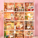 Super Creator Lovely Pink Bedroom DIY Miniature House
