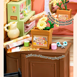 Super Creator Fresh Flower Shop DIY Miniature House