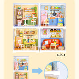 Super Creator Country Blue Lounge Mini DIY Miniature House