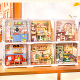 Super Creator Country Blue Lounge Mini DIY Miniature House