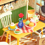 Super Creator Floral Dining Room Mini DIY Miniature House