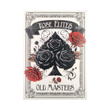 Rose Elites Old Masters Black (Marked) Playing Cards