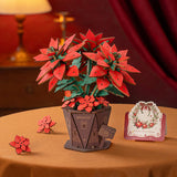 Poinsettia Flower DIY Puzzle Kit