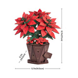 Poinsettia Flower DIY Puzzle Kit