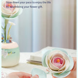 Minty Camellia Lamp DIY Mechanical Puzzle