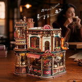 Dream Coffee Factory Music Box DIY Mechanical Puzzle