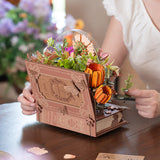 Wooden Blooming Book DIY Puzzle Kit