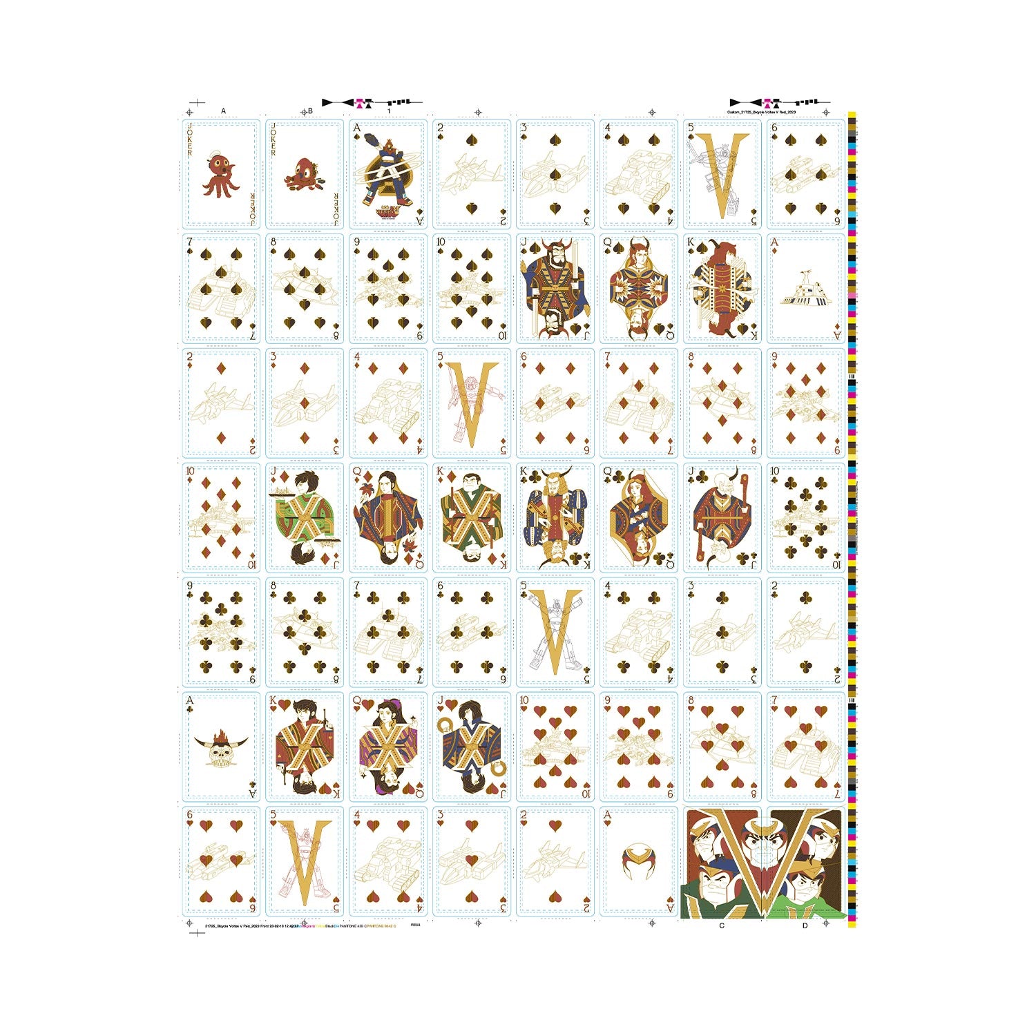 poker bicycle uncut sheet