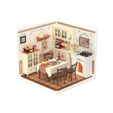 Super Creator Warm Dining Room DIY Miniature House Puzzle Kit