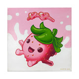 Strawberry Milk Splash Painting