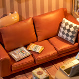 Cozy Living Lounge DIY Miniature House Puzzle Kit