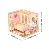 Super Creator Lovely Pink Bedroom DIY Miniature House