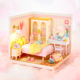 Super Creator Lovely Pink Bedroom DIY Miniature House