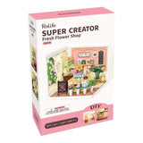 Super Creator Fresh Flower Shop DIY Miniature House