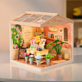 Super Creator Fresh Flower Shop DIY Miniature House