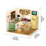 Happy Meals Kitchen DIY Miniature House Puzzle Kit