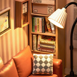 Cozy Living Lounge DIY Miniature House Puzzle Kit