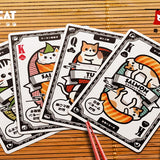 Sushi Cat Foil and Gilded Playing Cards