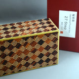 Yosegi 27 Steps Red Ichimatsu Traditional Japanese Secret Box