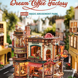 Dream Coffee Factory Music Box DIY Mechanical Puzzle