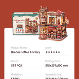 Dream Coffee Factory Music Box DIY Mechanical Puzzle