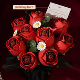 Red Rose Bouquet DIY Puzzle Kit