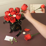 Red Rose Bouquet DIY Puzzle Kit