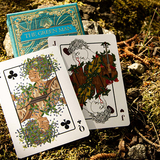 Green Man Summer Playing Cards