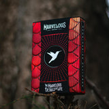 Hummingbird Feathers Red Playing Cards