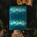 Hummingbird Feathers Blue Playing Cards