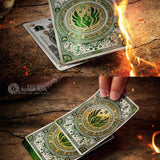 Eye of Kukulkan Feathered Serpent Gilded Holographic Playing Cards